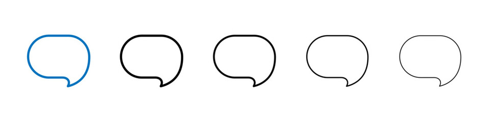 Speech bubble icon Outline vector logo for web ui