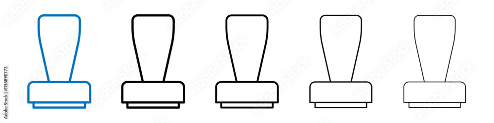 Poster Stamp icon Outline vector logo for web ui