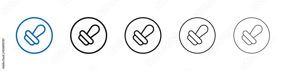 Poster stamp icon outline vector logo for web ui