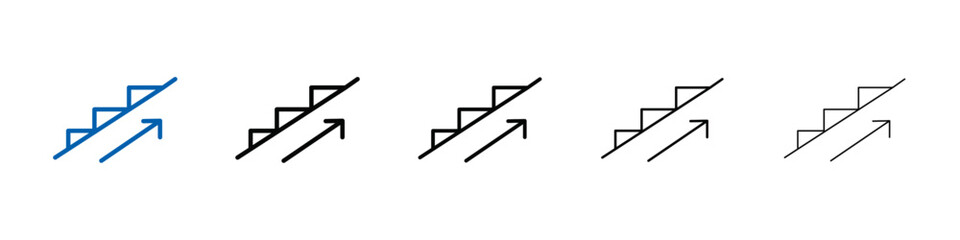 stairs icon Outline vector logo for web ui
