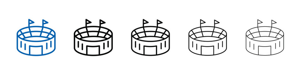 stadium icon Outline vector logo for web ui