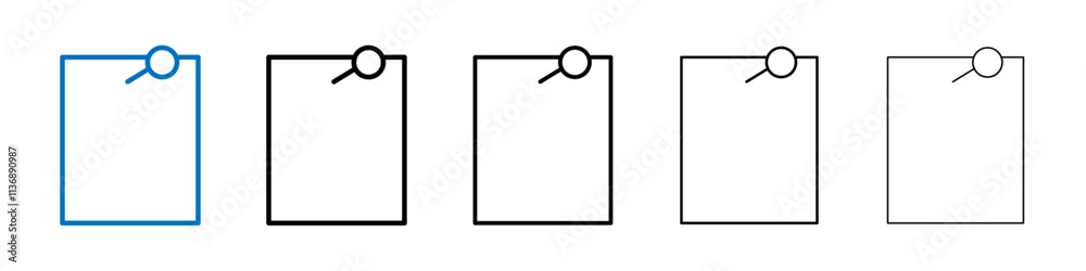 Poster Sticky notes icon Outline vector logo for web ui