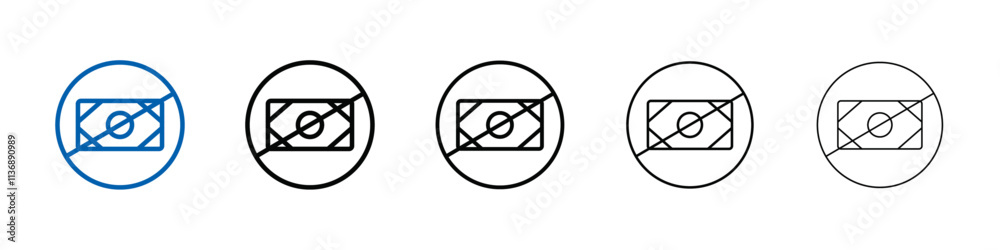 Poster Stop Corruption icon Outline vector logo for web ui