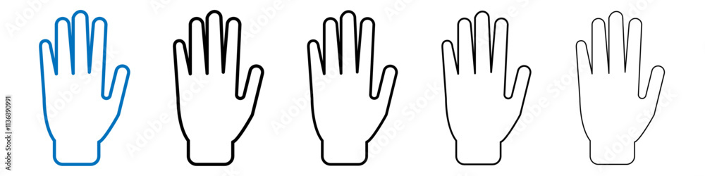 Poster Stop icon Outline vector logo for web ui