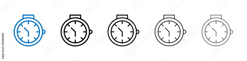 Poster stop watch icon outline vector logo for web ui