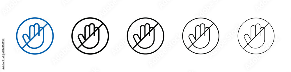 Poster stop violence icon outline vector logo for web ui