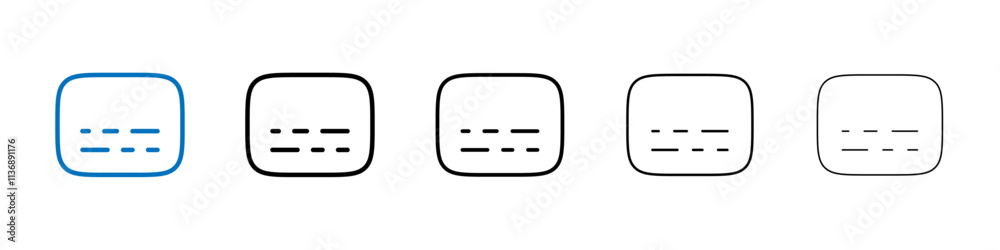 Poster Subtitles icon Outline vector logo for web ui