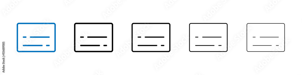 Poster Subtitles icon Outline vector logo for web ui
