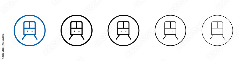 Aufkleber subway icon Outline vector logo for web ui