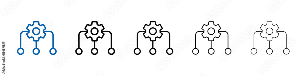 Poster supply chain icon outline vector logo for web ui