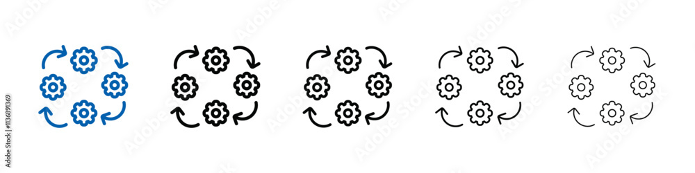 Poster Supply chain icon Outline vector logo for web ui