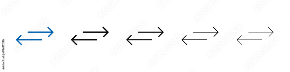 Poster swap icon outline vector logo for web ui