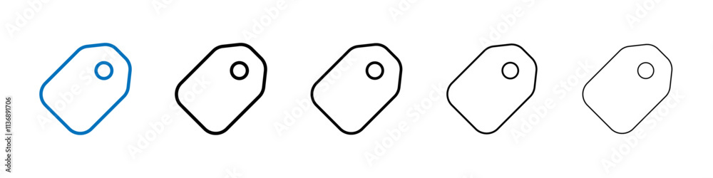 Poster Tag icon Outline vector logo for web ui