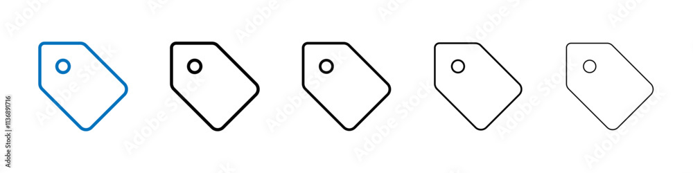Poster Tag icon Outline vector logo for web ui