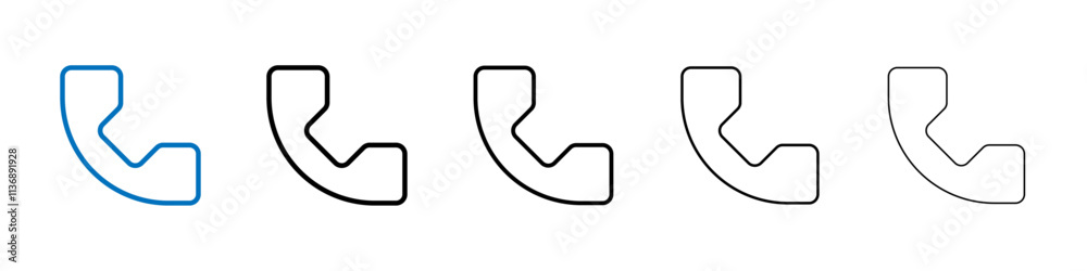 Poster telephone icon outline vector logo for web ui