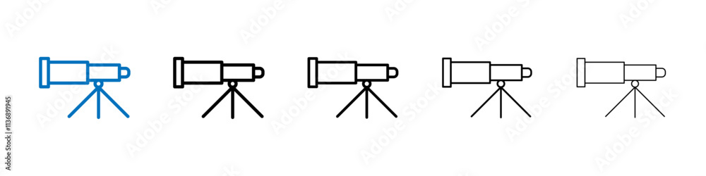 Poster Telescope icon Outline vector logo for web ui