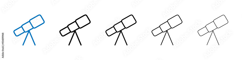 Poster telescope icon outline vector logo for web ui