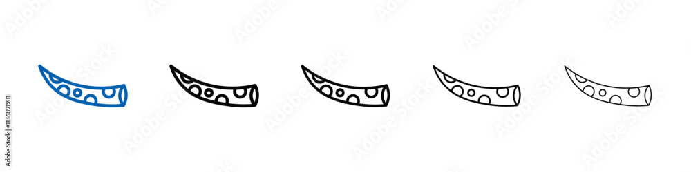 Poster tentacles octopus icon outline vector logo for web ui