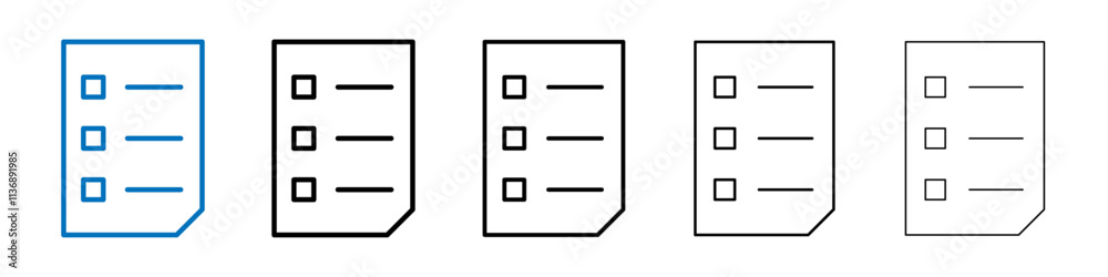 Poster Test icon Outline vector logo for web ui