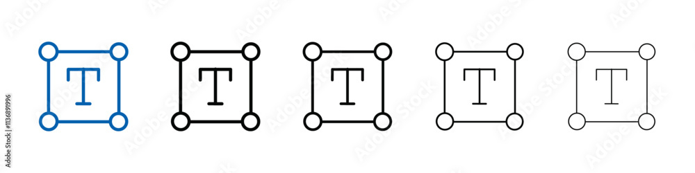 Poster Text box icon Outline vector logo for web ui