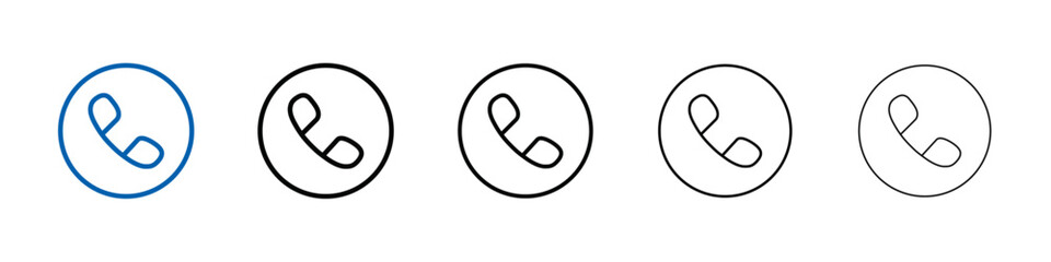 Telephone icon Outline vector logo for web ui