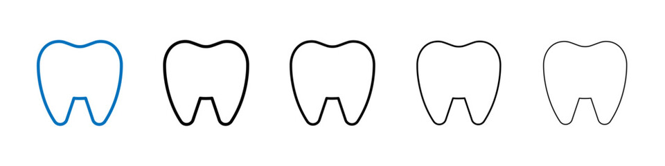 Teeth icon Outline vector logo for web ui
