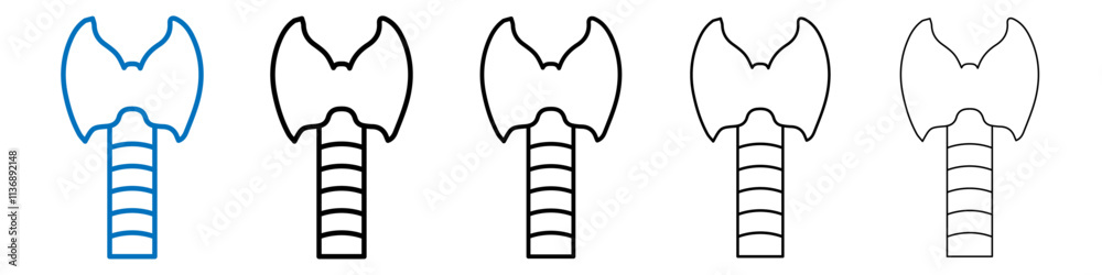 Aufkleber Thyroid icon Outline vector logo for web ui