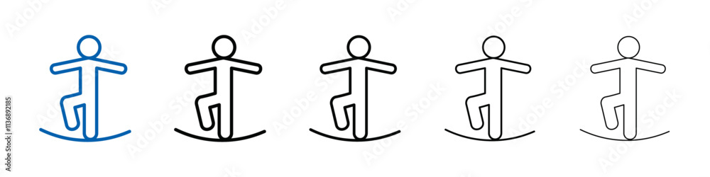 Poster Tightrope walker icon Outline vector logo for web ui