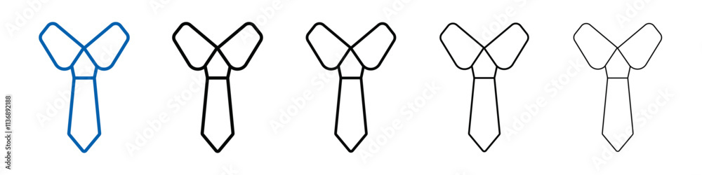 Poster Tie icon Outline vector logo for web ui