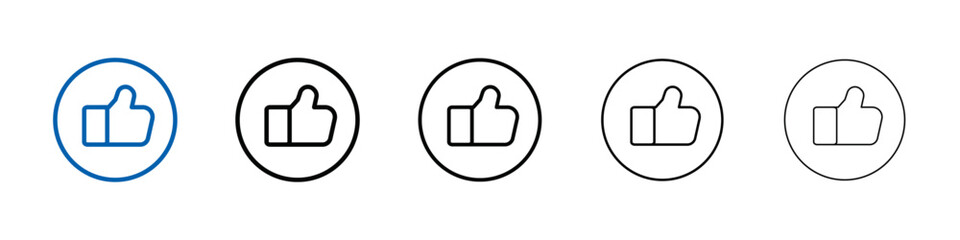 Thumbs Up icon Outline vector logo for web ui