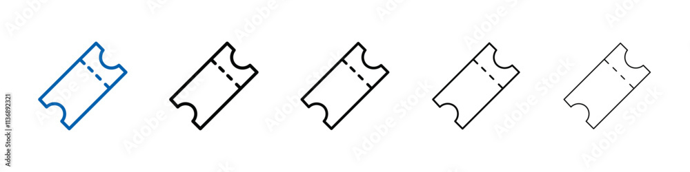 Poster ticket icon outline vector logo for web ui