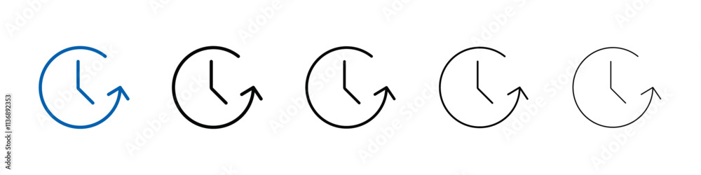Aufkleber Time passing icon Outline vector logo for web ui