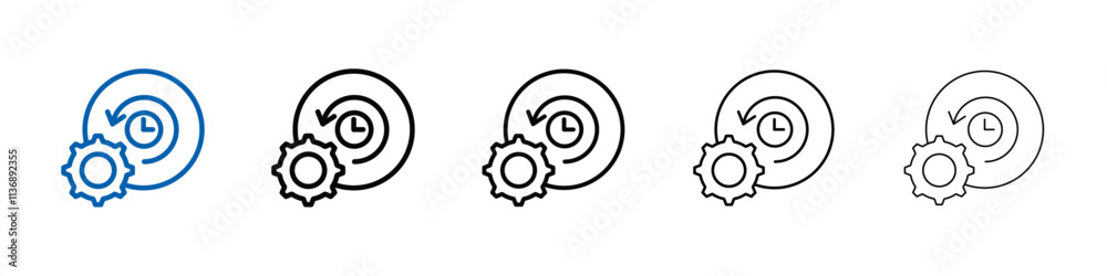 Poster Time management icon Outline vector logo for web ui