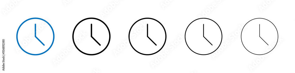 Poster time icon outline vector logo for web ui
