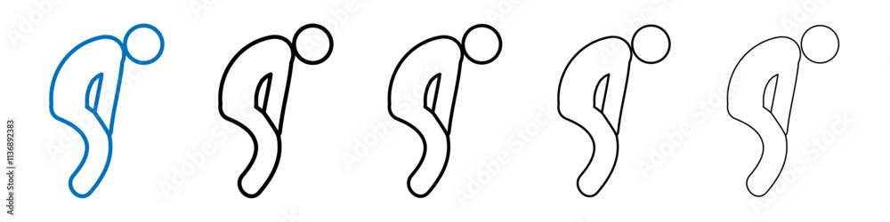 Poster tired icon outline vector logo for web ui