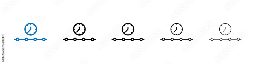 Aufkleber Timeline icon Outline vector logo for web ui