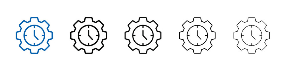 Time management icon Outline vector logo for web ui