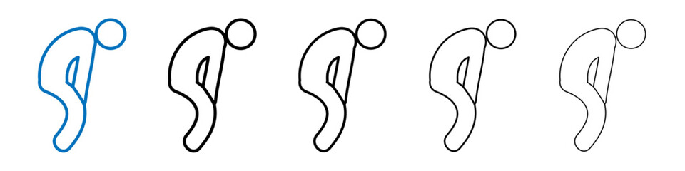 Tired icon Outline vector logo for web ui