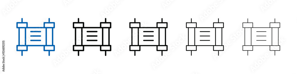 Aufkleber torah icon outline vector logo for web ui
