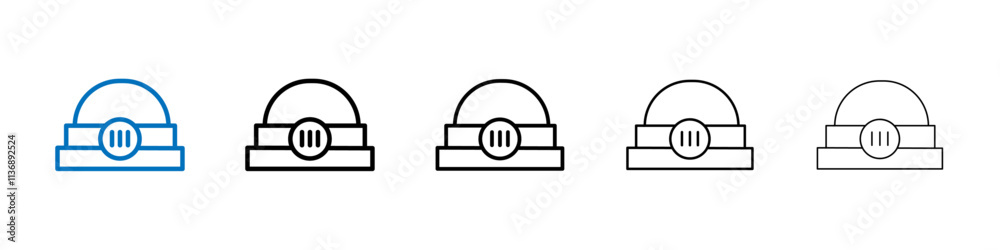 Aufkleber torch helmet icon outline vector logo for web ui