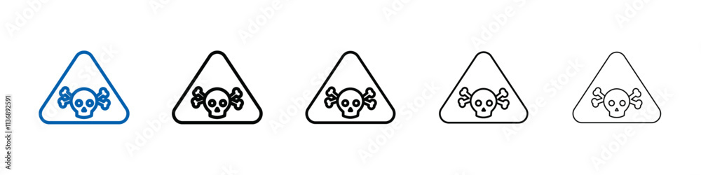 Poster toxic product icon outline vector logo for web ui