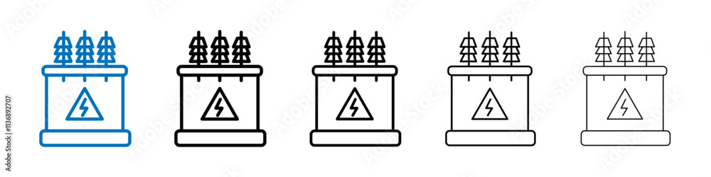 Poster Transformer icon Outline vector logo for web ui