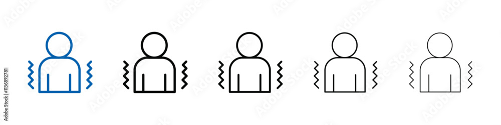 Poster trembling icon outline vector logo for web ui