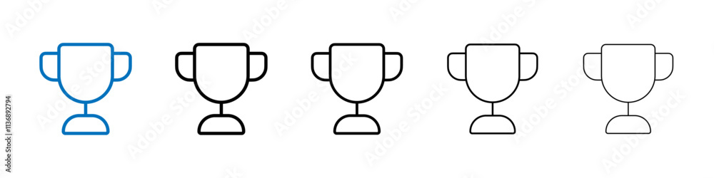 Poster trophy icon outline vector logo for web ui