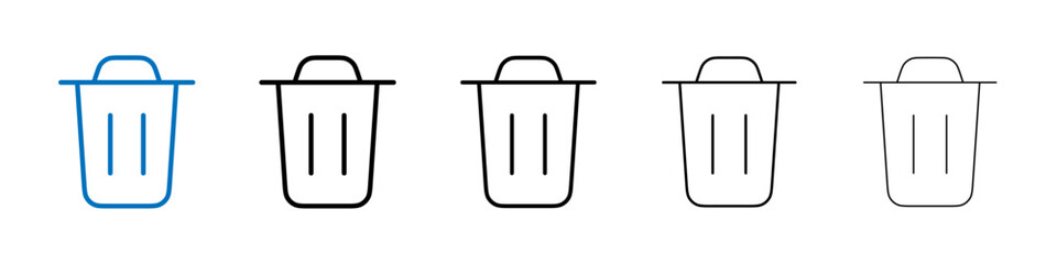 Trash icon Outline vector logo for web ui