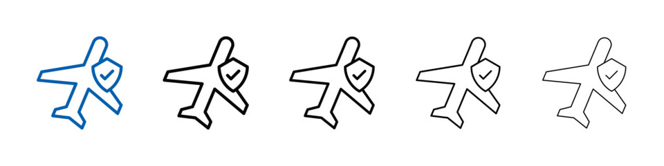 travel insurance icon Outline vector logo for web ui © Hindi