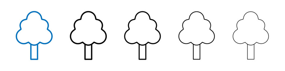 Tree icon Outline vector logo for web ui