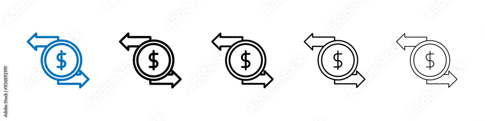Poster turnover icon outline vector logo for web ui