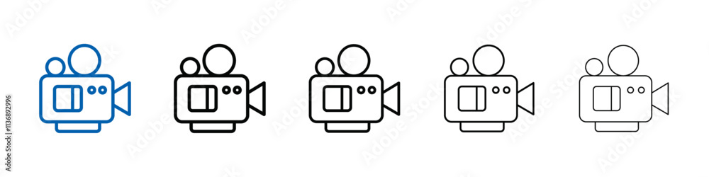 Poster tv camera icon outline vector logo for web ui