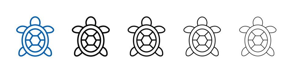 Fototapeta premium turtle icon Outline vector logo for web ui